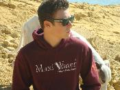 Sweat Capuche Maroon Homme